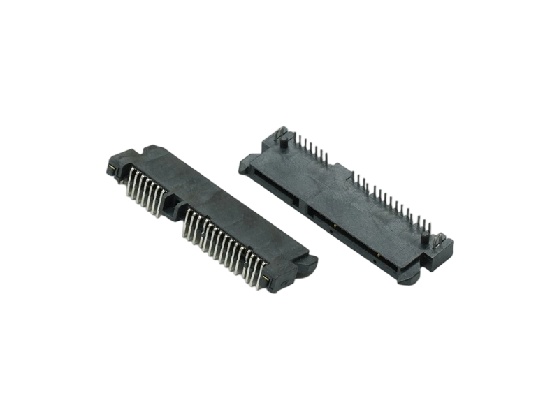 SATA 7+15P 母座板上3.5DIP90° 